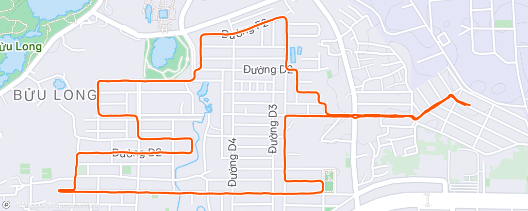 Map of the activity, Afternoon Run