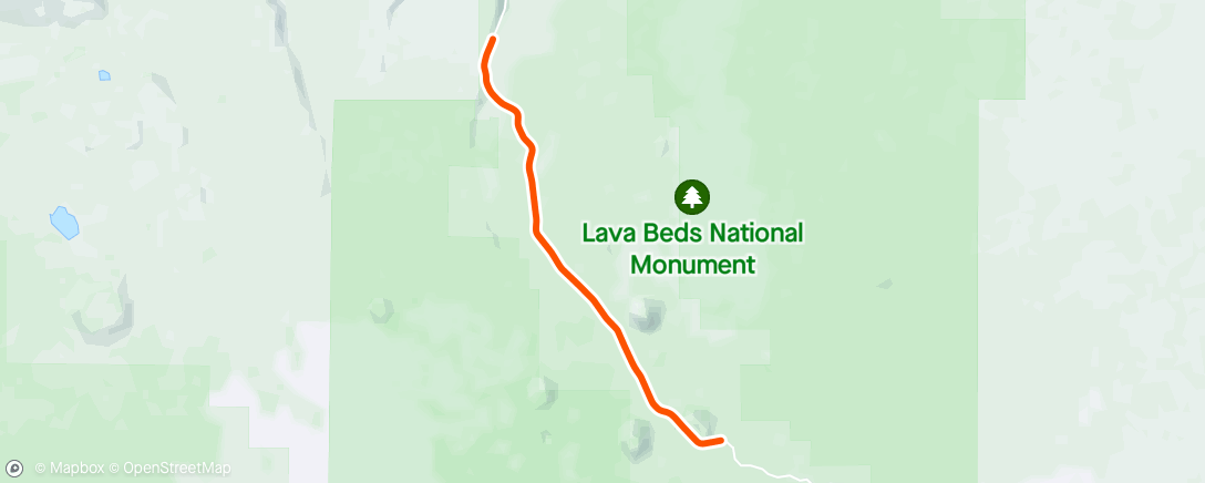 Map of the activity, ROUVY - Lava Beds (warm up)