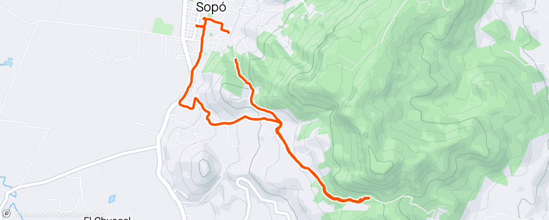 Map of the activity, Nuna trail