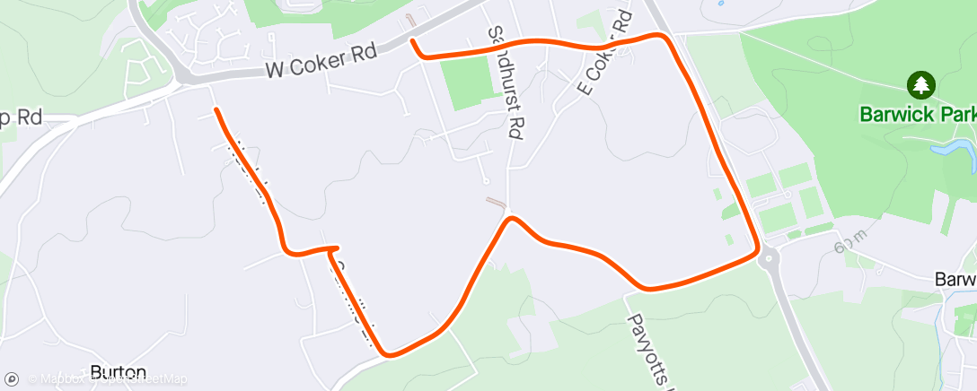 Map of the activity, First run back - feel weak