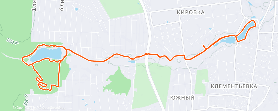 Карта физической активности (Полуденный забег)