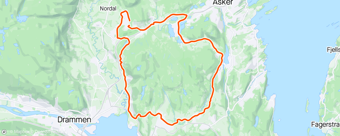 Map of the activity, Røykenrunden
