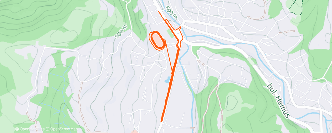 Карта физической активности (Evening Run)