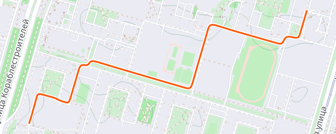 Map of the activity, Утренний забег