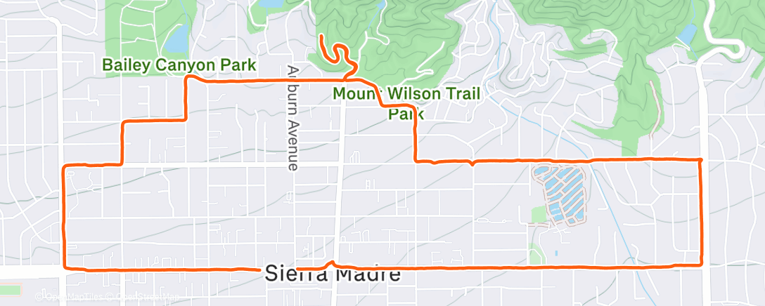 Map of the activity, Morning Run