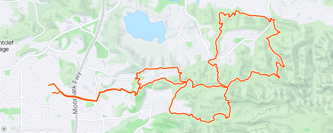 Map of the activity, Sunset Hills, Wood Ranch loop - a new favorite.