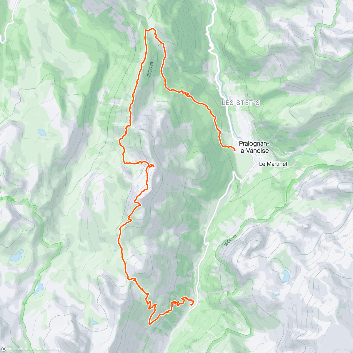 Map of the activity, Crêtes du Mont Charvet - Brèche de Portetta - col des Saulces