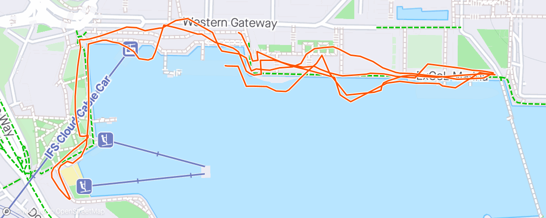 Mapa da atividade, Victoria Dock parkrun