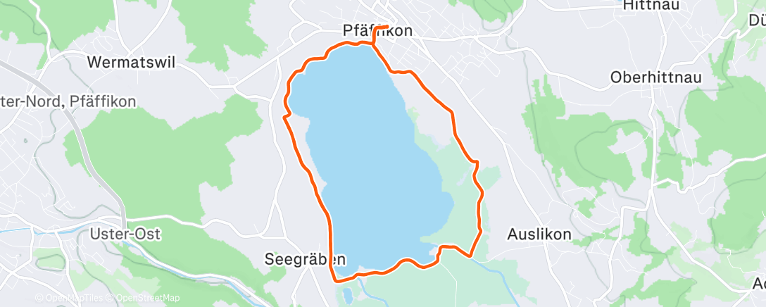 Карта физической активности (1-2-3-24-Stundenlauf um den Pfäffikersee)