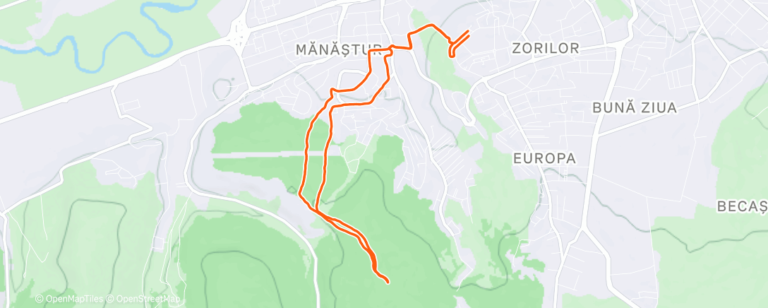 Map of the activity, Afternoon Trail Run