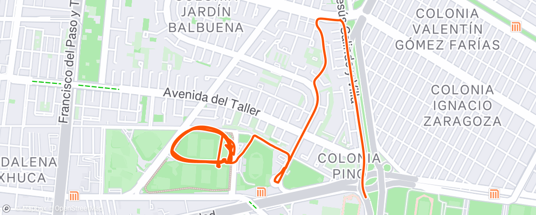 Carte de l'activité Carrera por la tarde