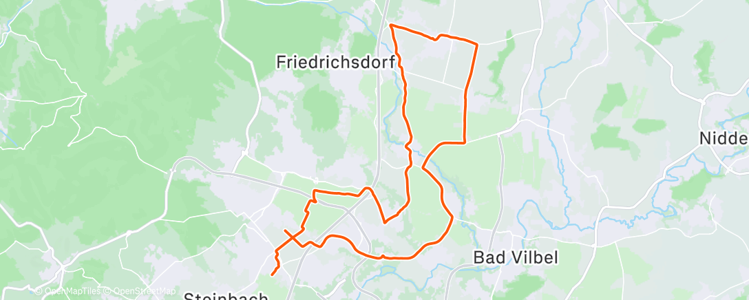 Map of the activity, Fahrt am Morgen