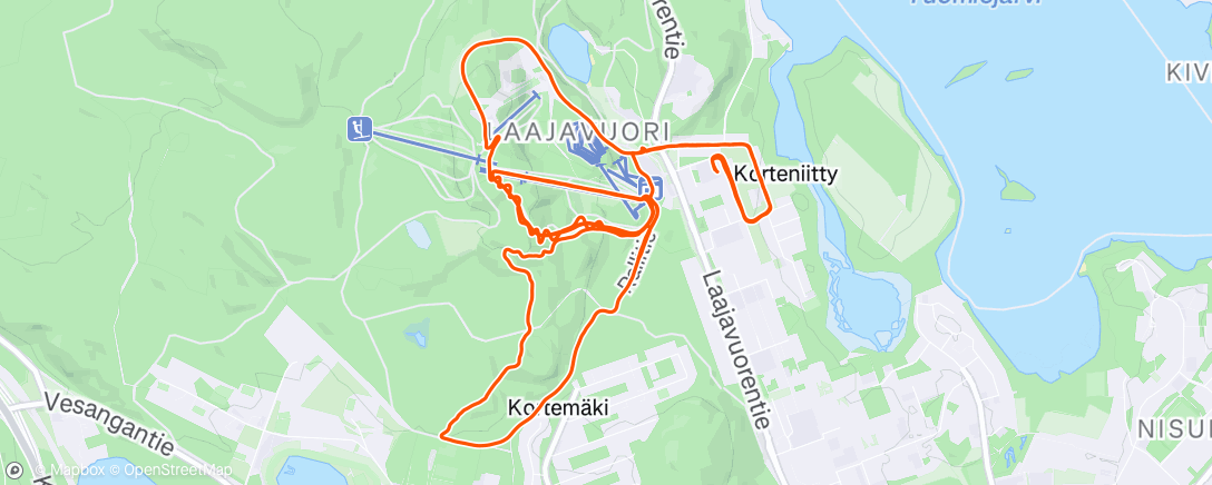 Map of the activity, 8 x Laajis up-down