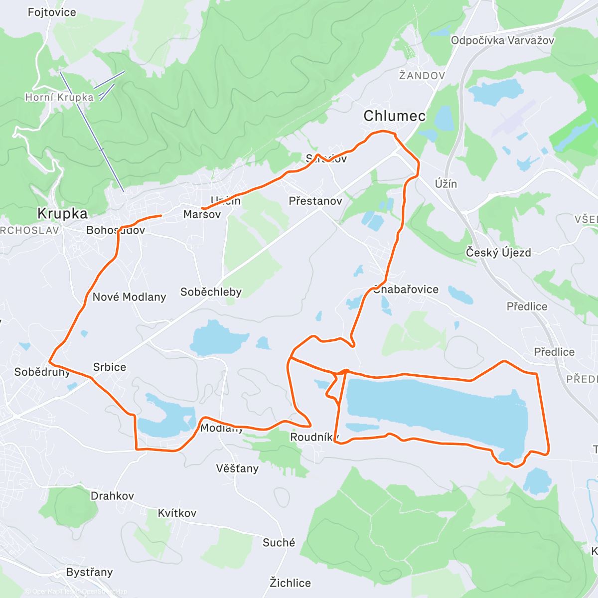 Map of the activity, kolem komína