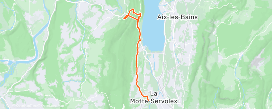 Map of the activity, Sortie vélo le midi