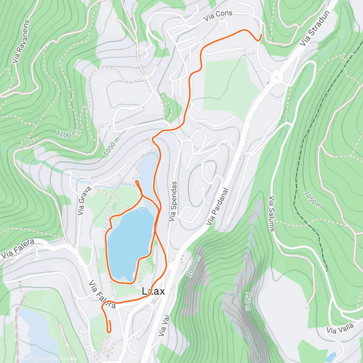 Map of the activity, Kinomap - Laax