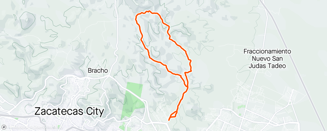 Map of the activity, Trail cabañas⛰, ⤵️Marcha