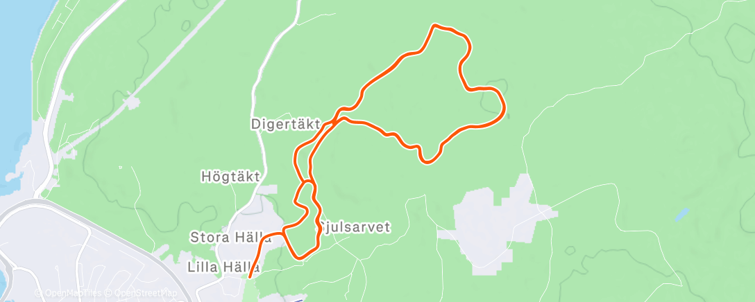 Map of the activity, Måndagströskel skidor