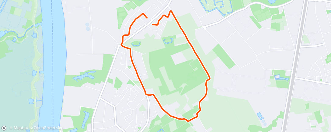 Map of the activity, Middagloop