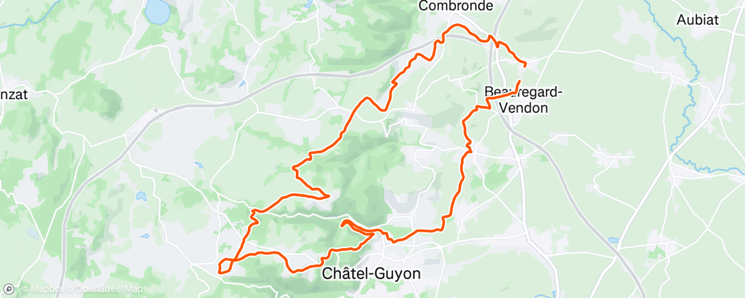 Map of the activity, VTT Chazeron Chatel