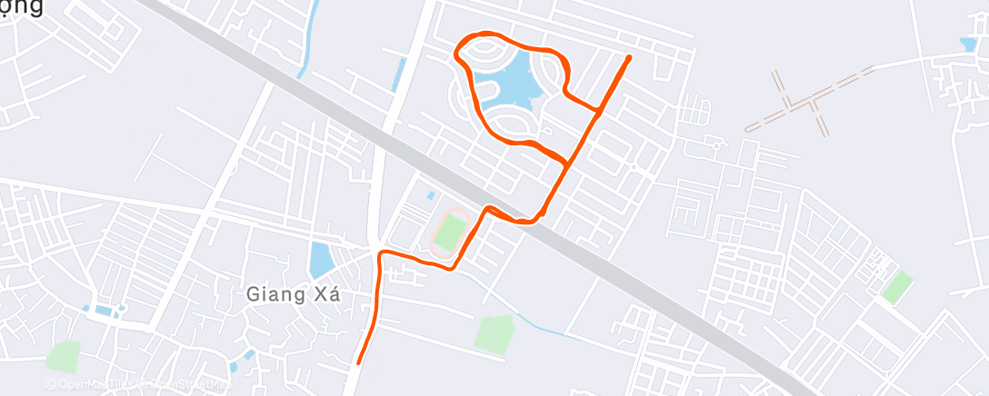 Map of the activity, Morning Run