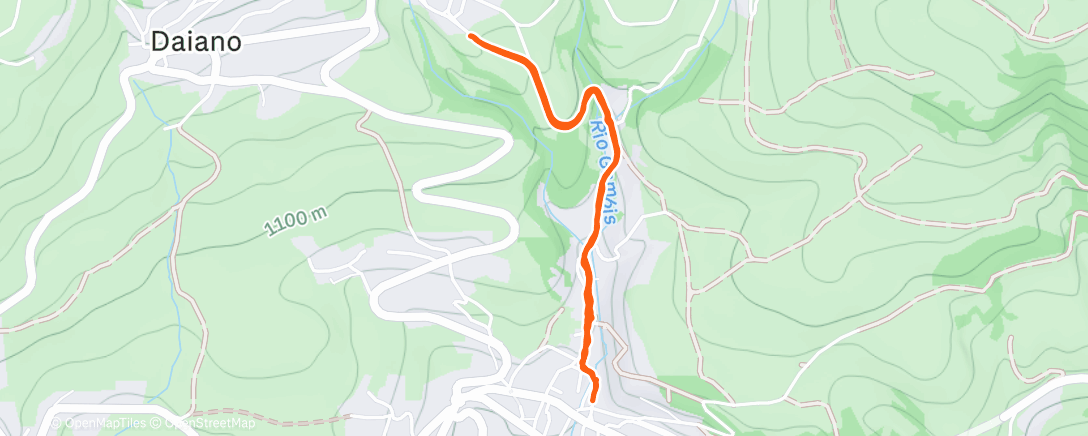 Map of the activity, Evening Walk