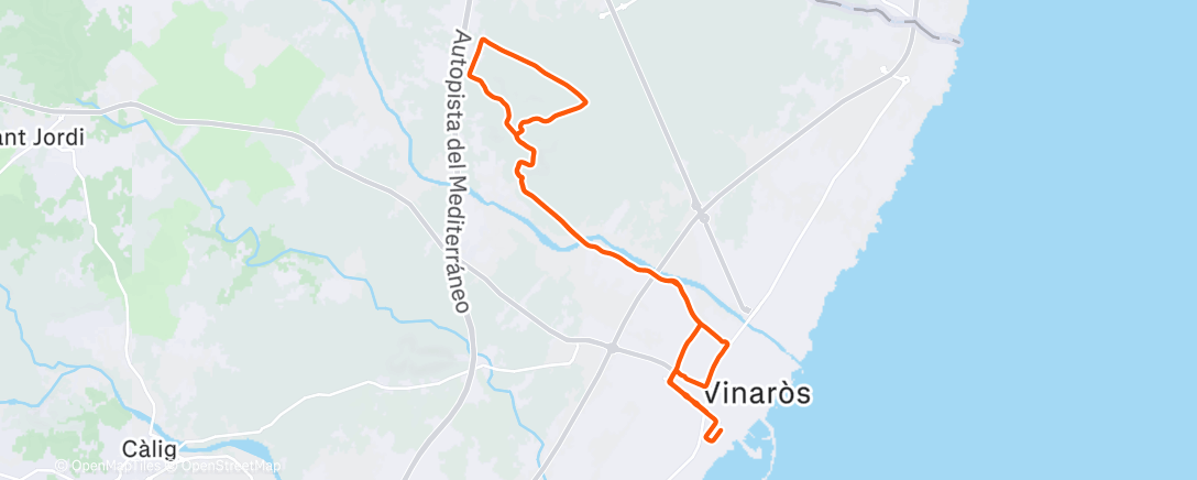 Map of the activity, Bicicleta por la mañana