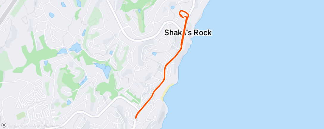 Map of the activity, Afternoon Run