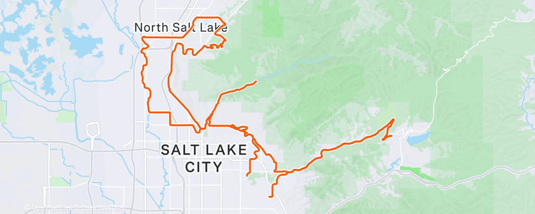 Map of the activity, Lunch Ride