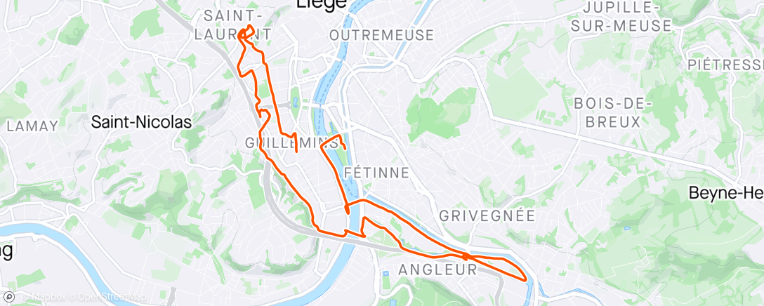 Map of the activity, 15 kms de Liège ✌️