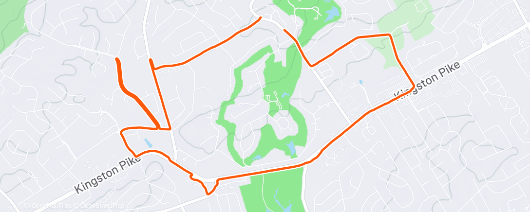 Map of the activity, Lunch Run