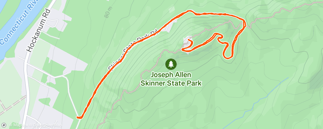 Map of the activity, Skinner hike with Kayla