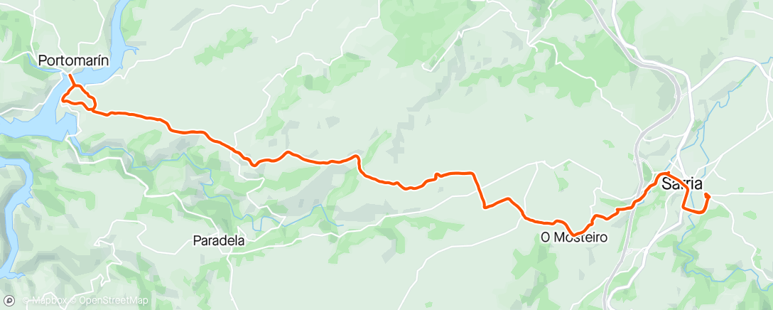Map of the activity, Bicicleta de montaña por la tarde