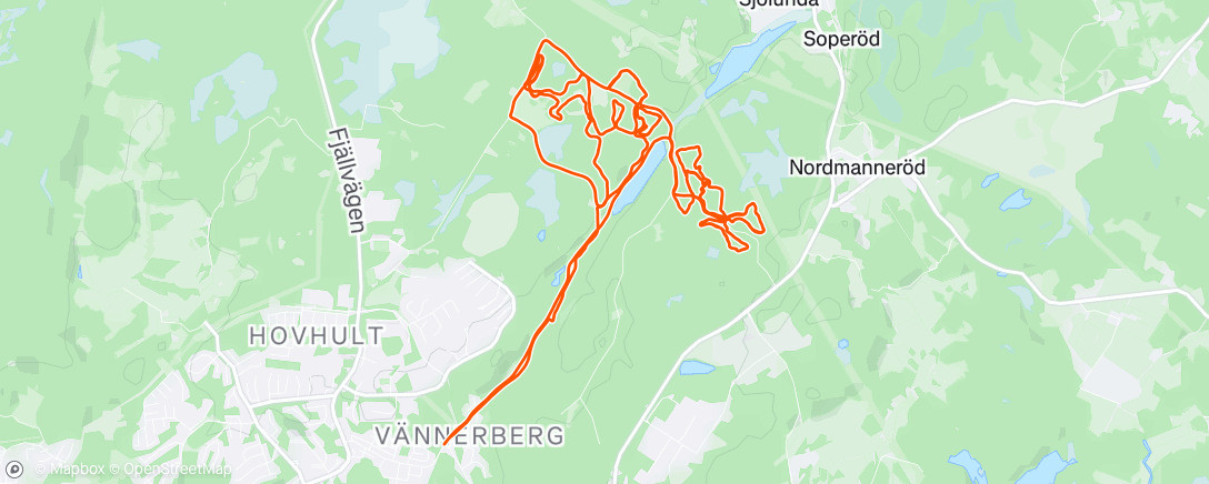 Map of the activity, Lunch Ride