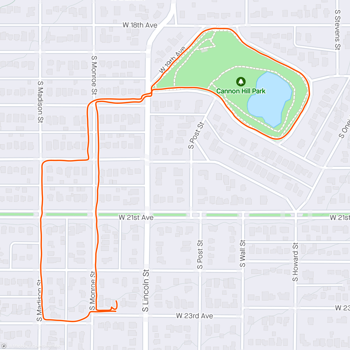 Map of the activity, Little jog with thing 2 - getting him ready for Bloomsday