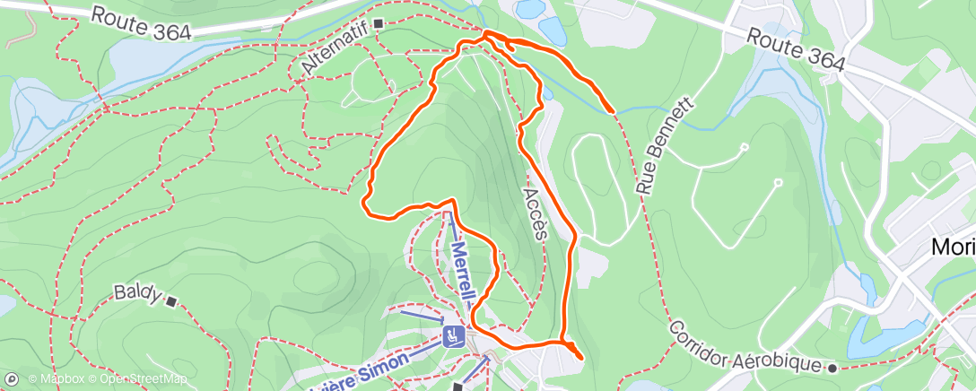 Map of the activity, Morning Trail Run