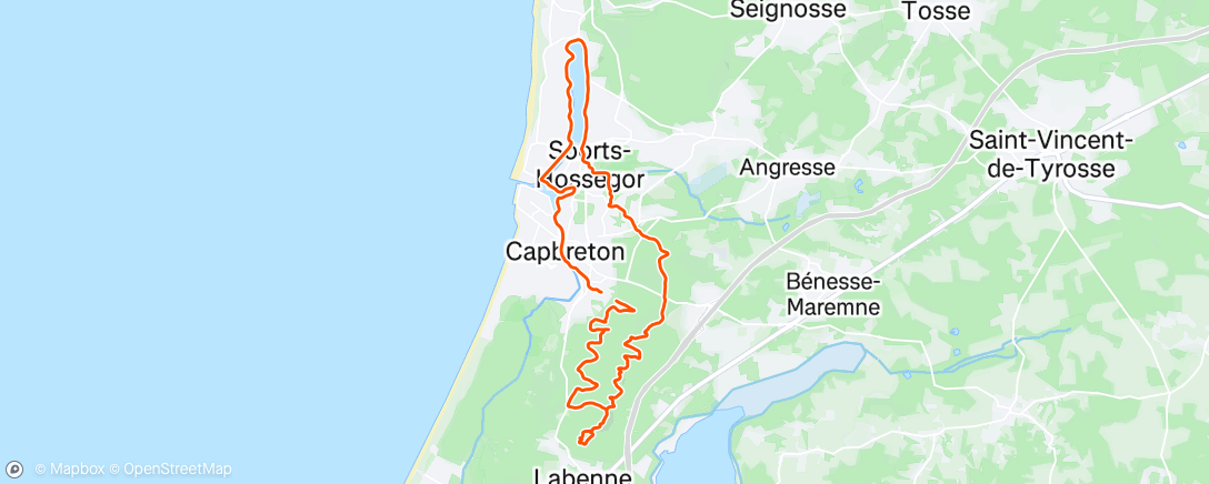 Mapa da atividade, Endurance entre lac et dunes