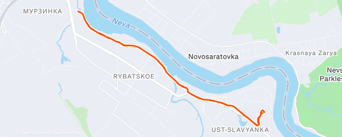 Карта физической активности (Вечерний забег)