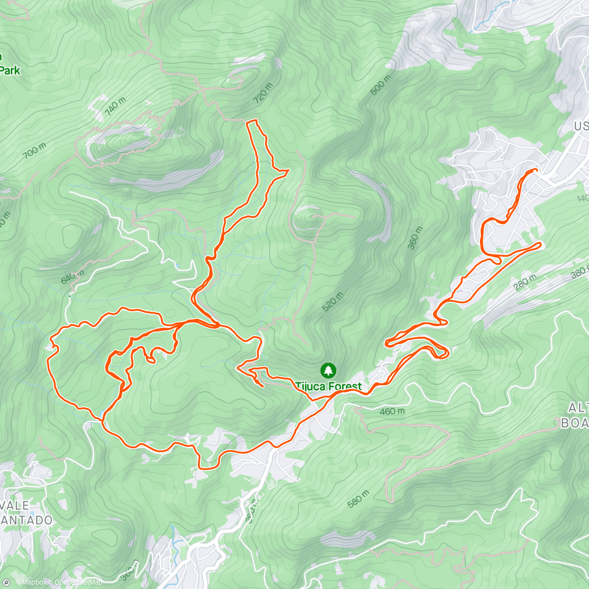 Map of the activity, Pedalada de mountain bike matinal PNT e um lote na São Miguel....🤣🤣🤘☠️☠️🤘🤦