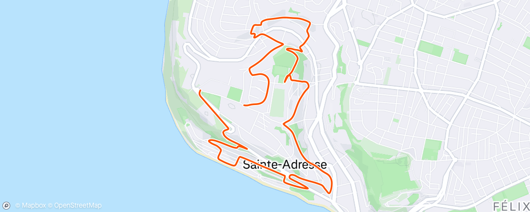 Map of the activity, Morning Run