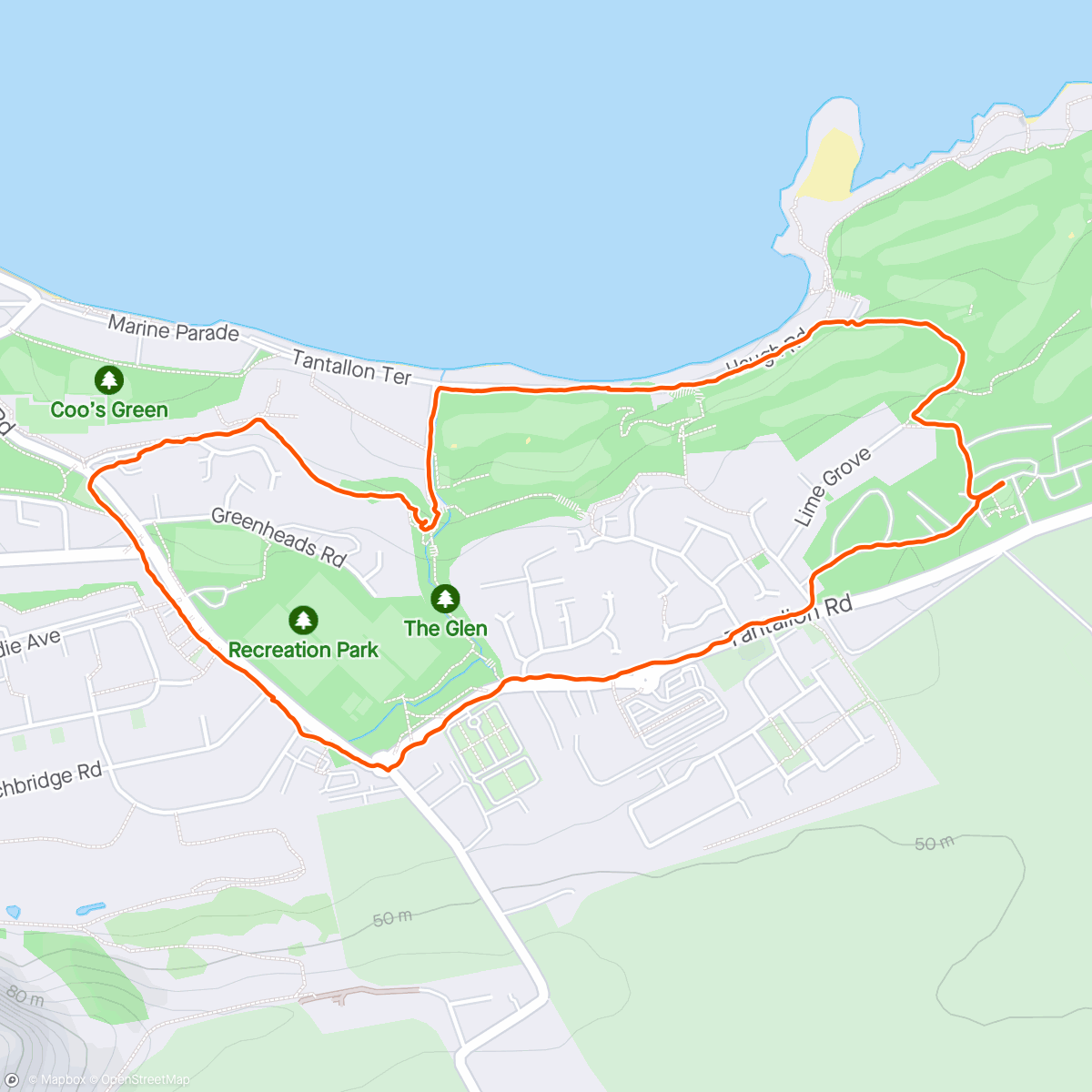 Mapa de la actividad (Evening Walk)