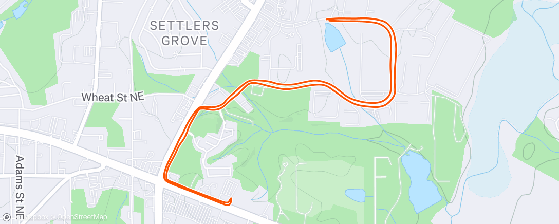 Map of the activity, Morning Run