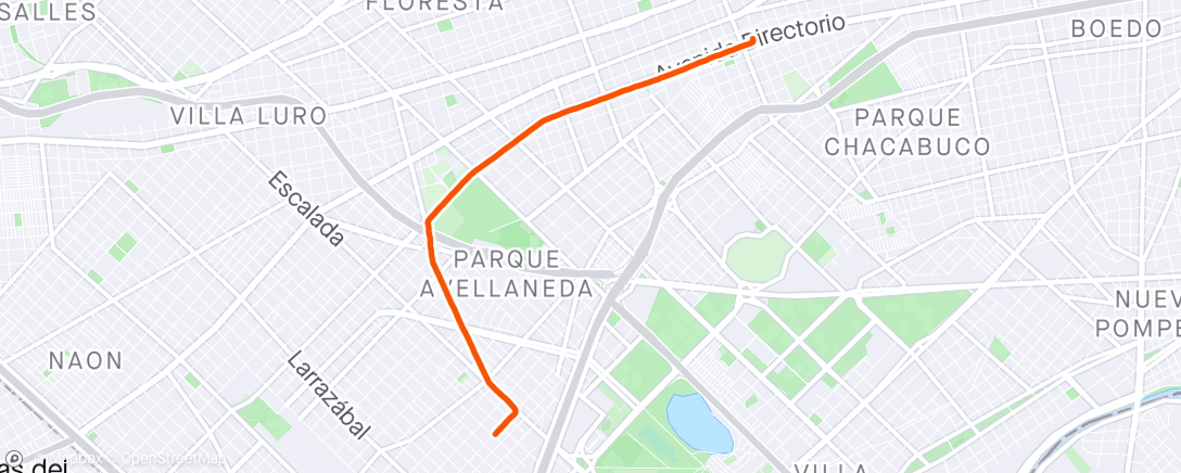 Map of the activity, Vuelta