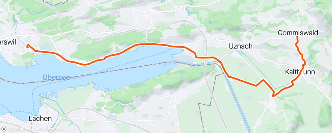 Mapa de la actividad, Abendradfahrt