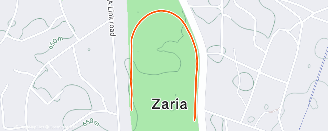 Map of the activity, Morning Run