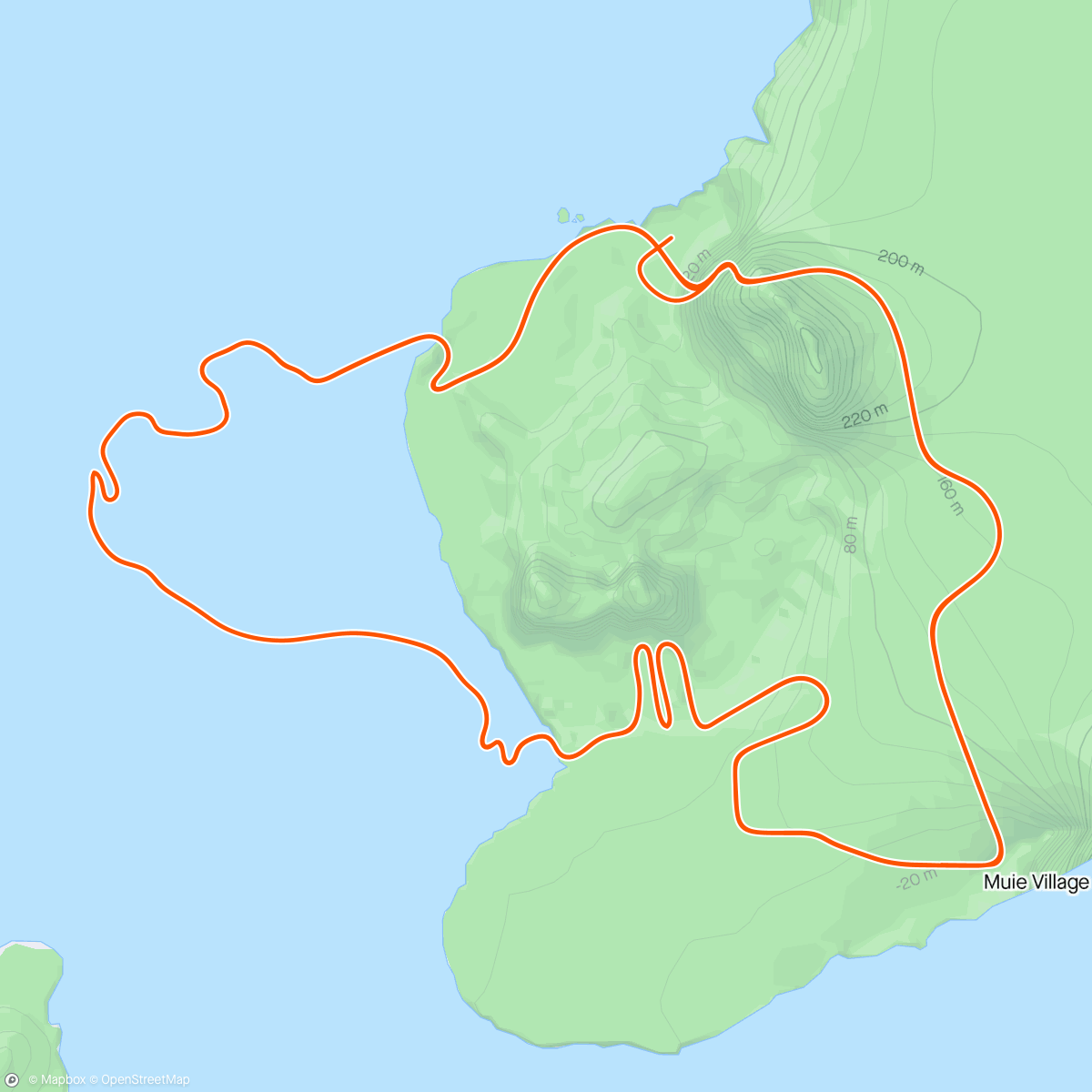 「Zwift - Race: Restart Happy Hour (A) on Volcano Flat in Watopia」活動的地圖