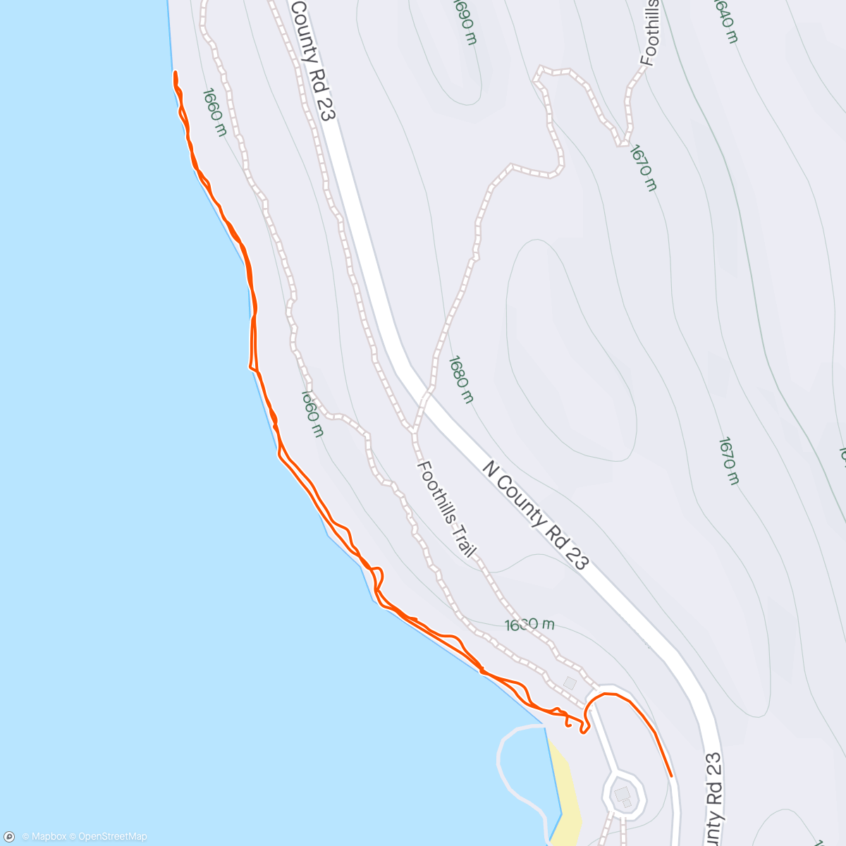 Map of the activity, Snowy shore fishing
