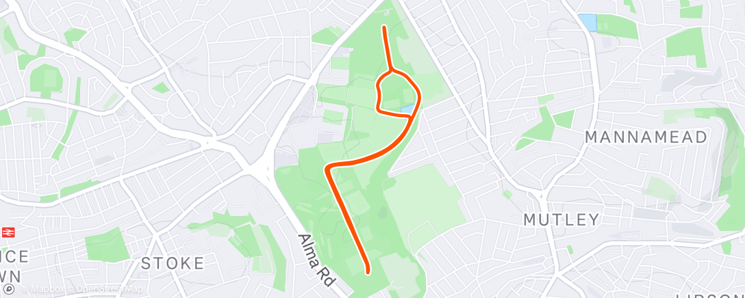 Map of the activity, Morning Run