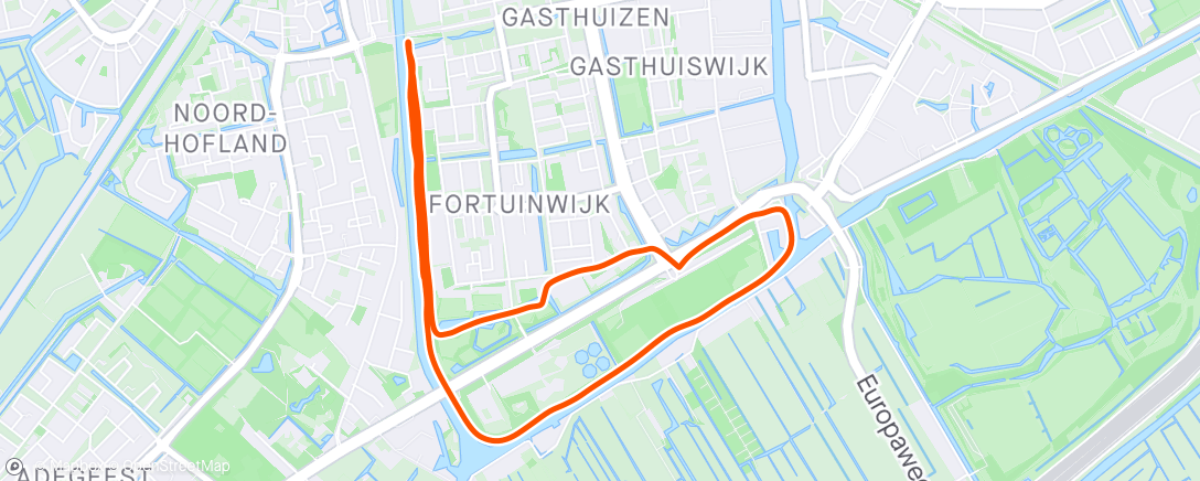 Map of the activity, Interval training in het zonnetje ☀️