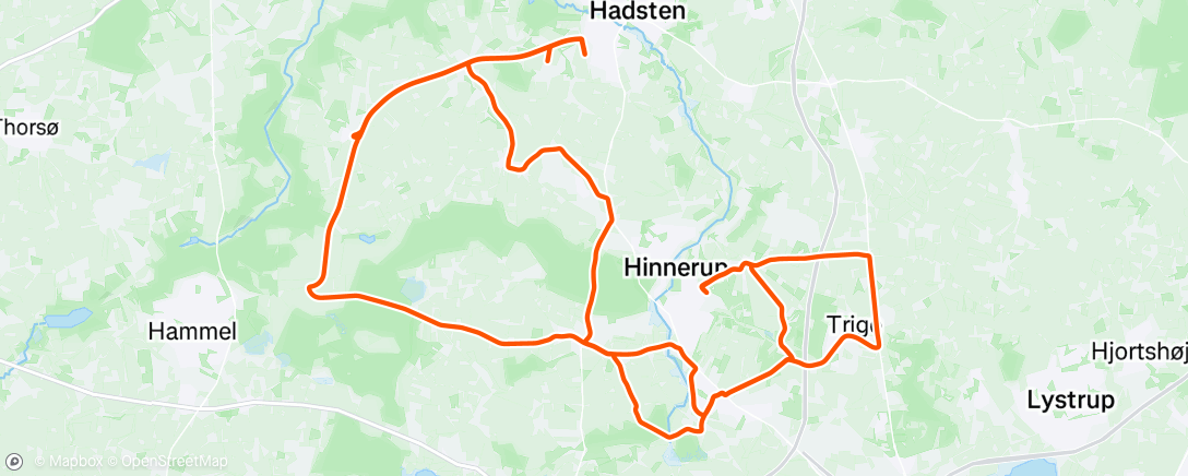 Map of the activity, Lunch Ride